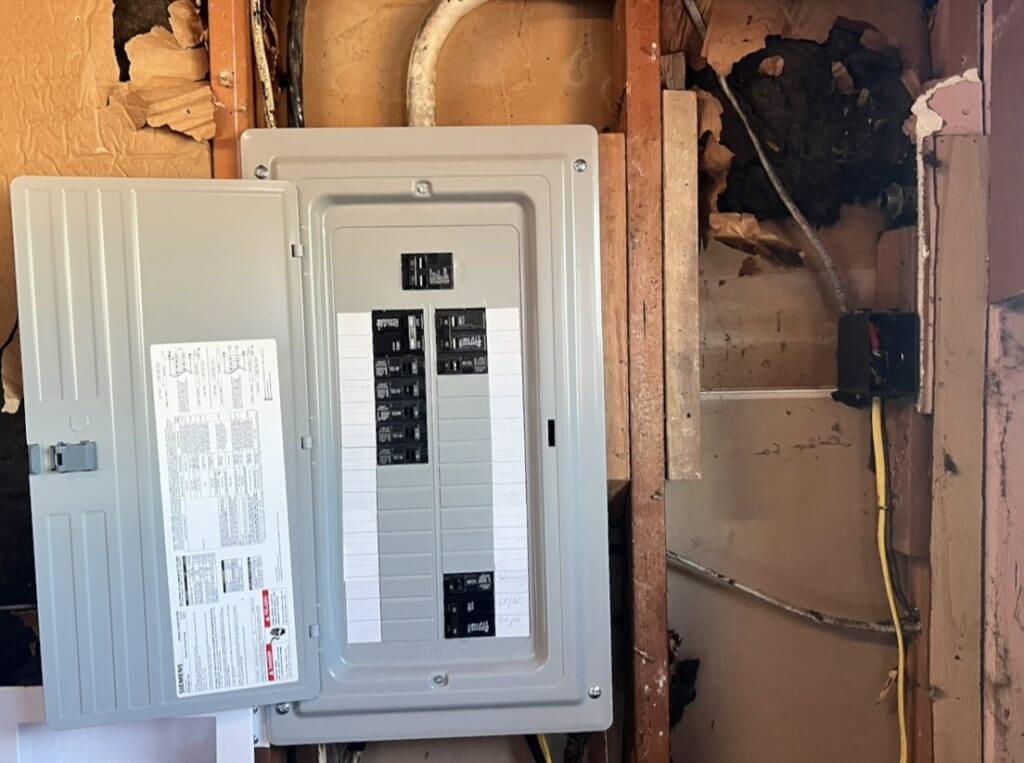 A Breaker Box and Wall at House Indicates Residential Electrical Services in Salem, OR